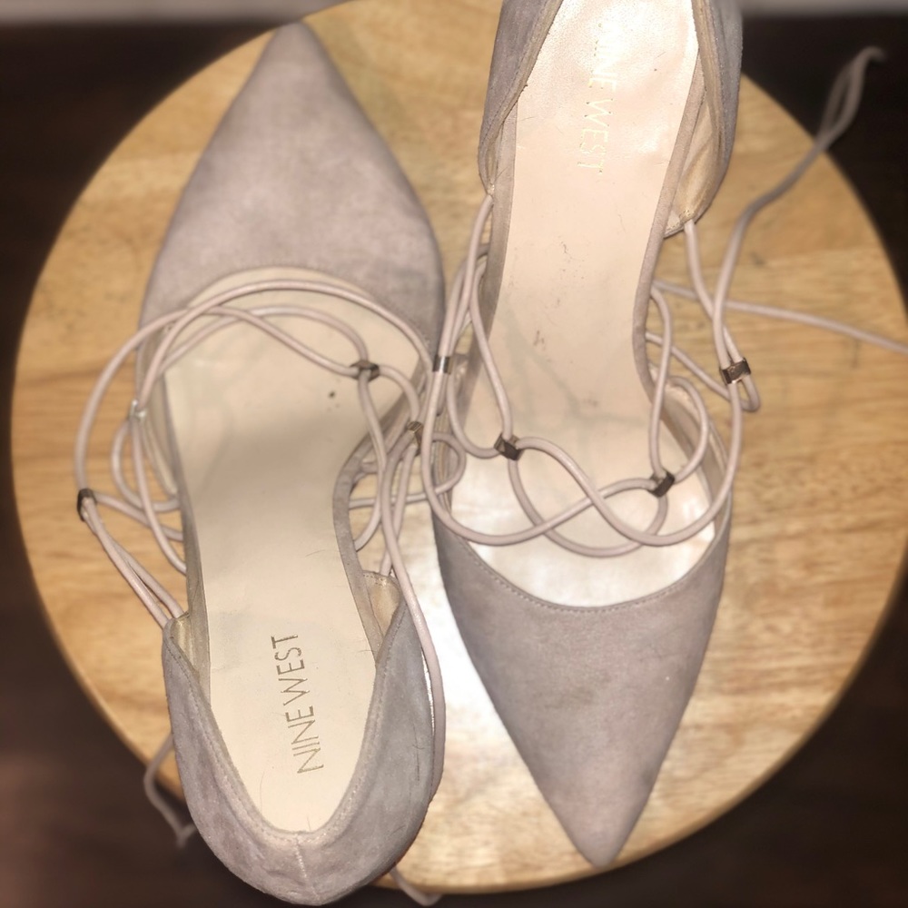 Nine West tie heels